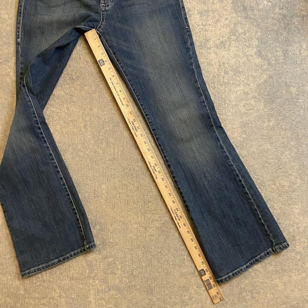 Rock 47 By Wrangler Jeans Juniors 15/16x34 Blue Low Rise Bootcut Stretch Denim - Picture 8 of 15